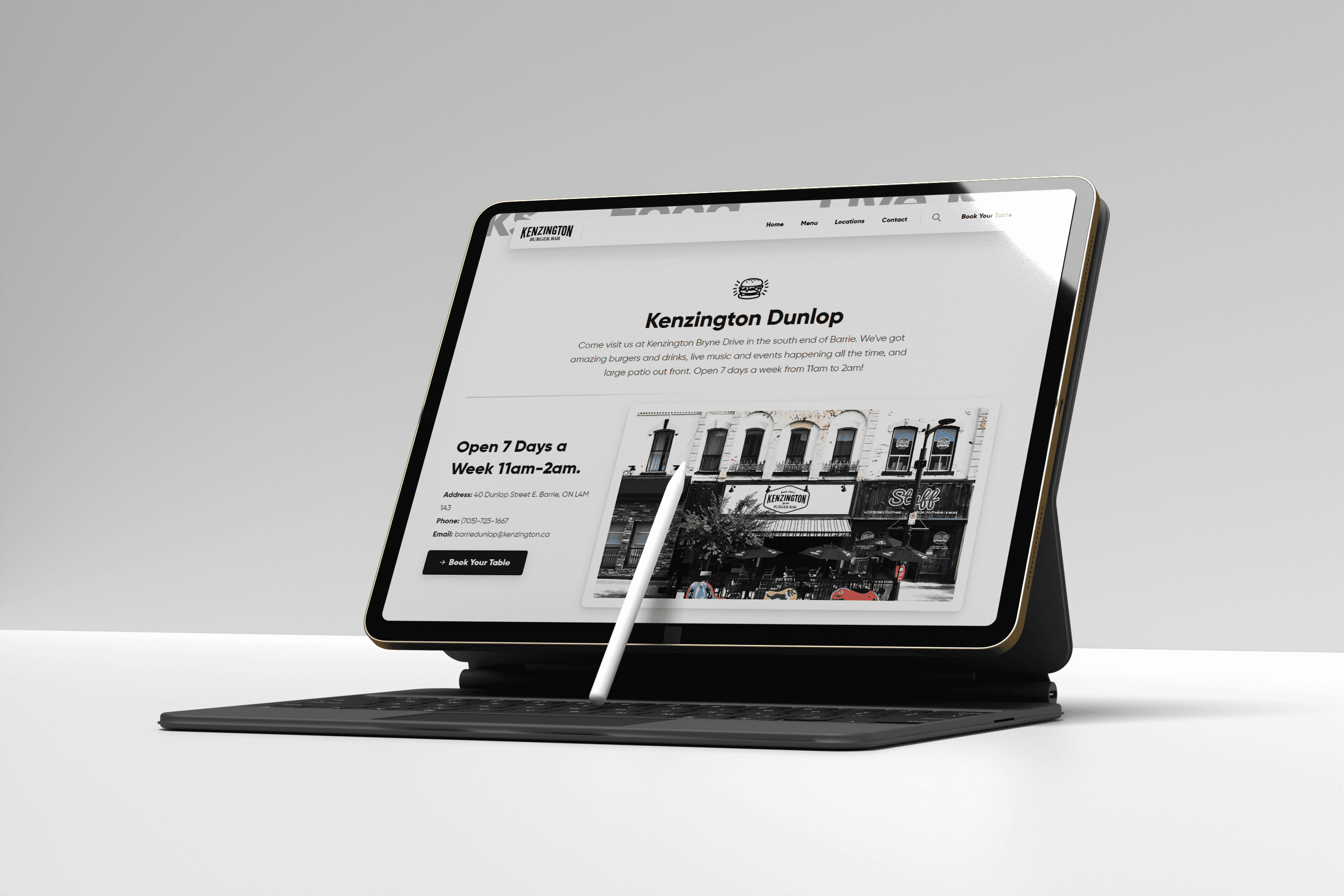 Kenzington Burger Bar project showcase